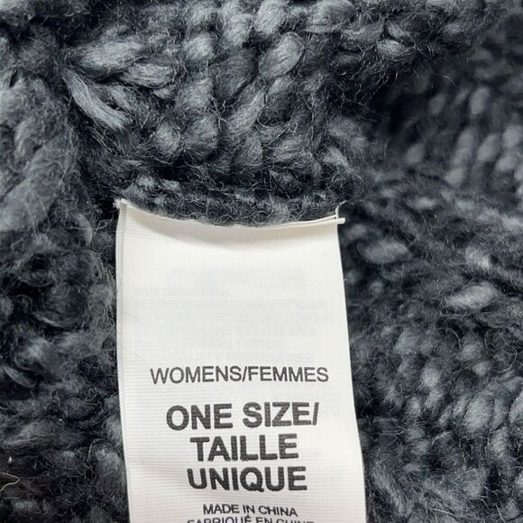 The North Face Women's OS Peruvian Cable Wool Blend Beanie Hat Ski Snow Black - Picture 7 of 8